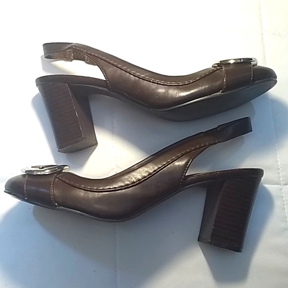 Cato Brown with Silver Buckle Sandals - Picture 2 of 5